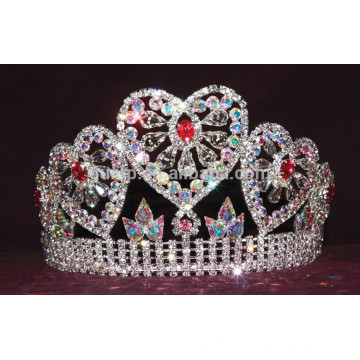 Tiara coração strass